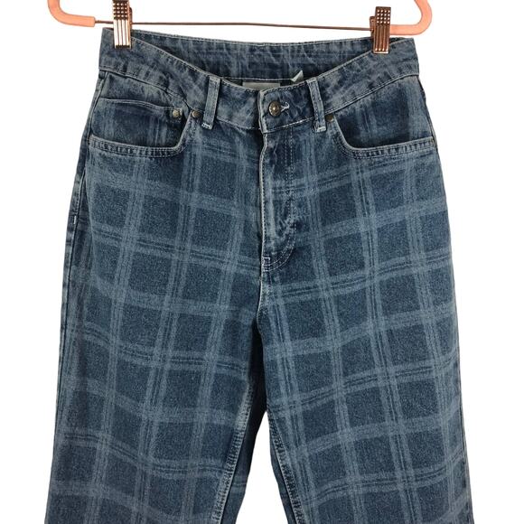 Ragged Priest Plaid Jeans Medium Wash Sz. 26 - Picture 4 of 11